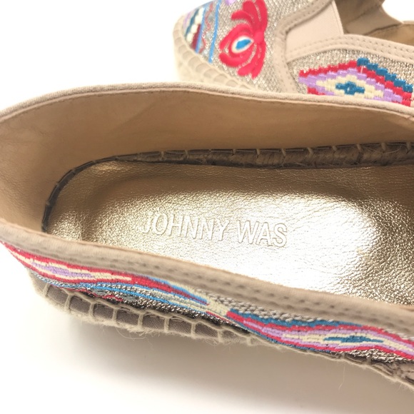 Johnny Was Nepentha Gold Espadrille Flats - Picture 4 of 5